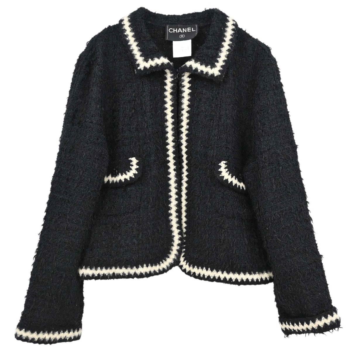 Chanel 1998 Tweed Jacket Black #40