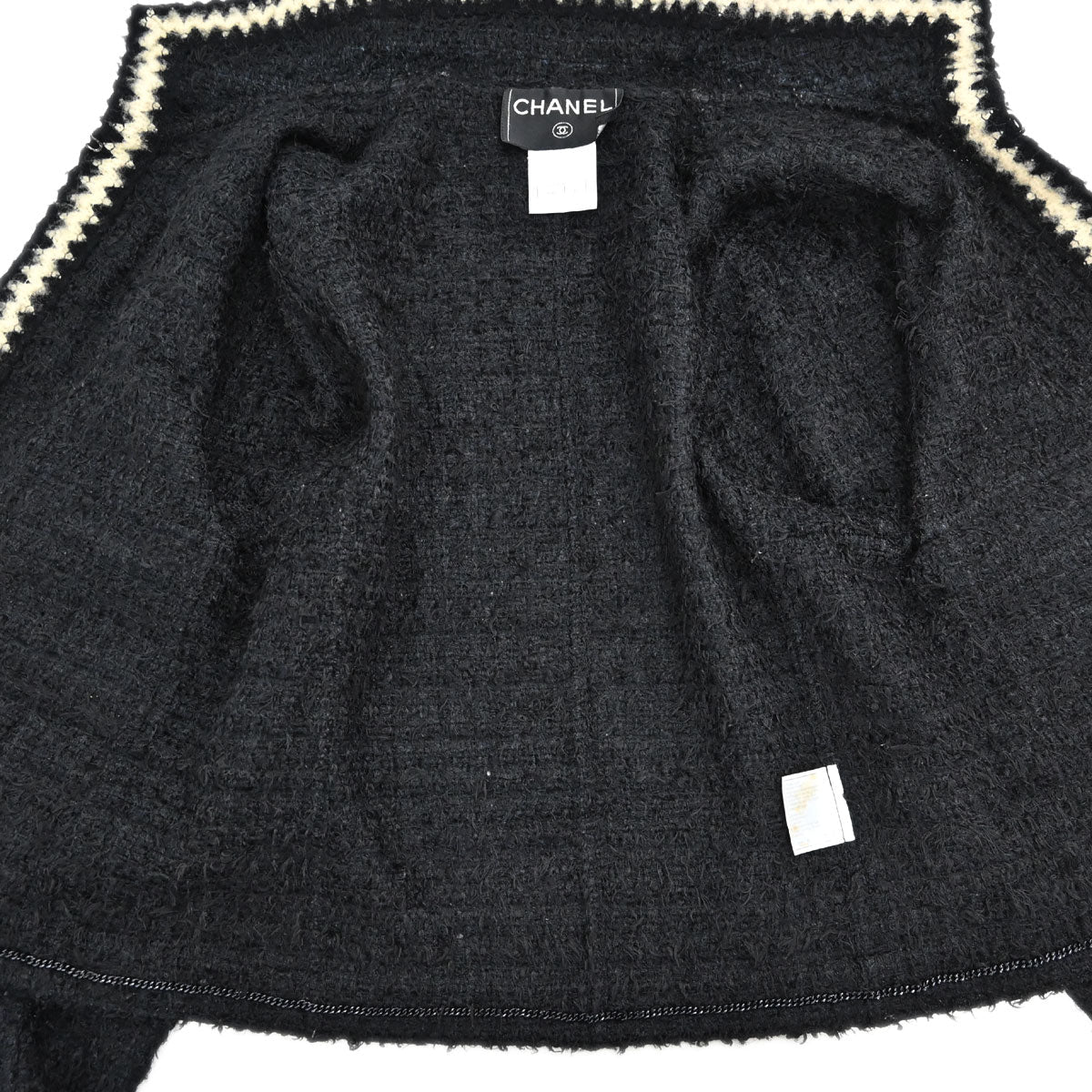 Chanel 1998 Tweed Jacket Black #40