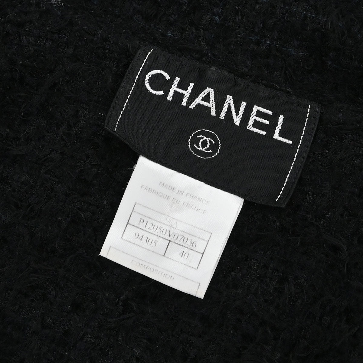 Chanel 1998 Tweed Jacket Black #40