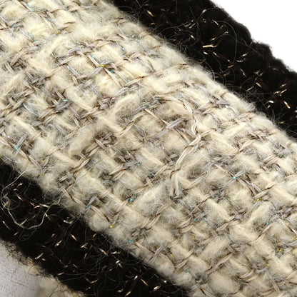 Chanel 2003 Collarless Jacket Tweed Beige #34