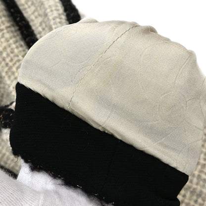 Chanel 2003 Collarless Jacket Tweed Beige #34