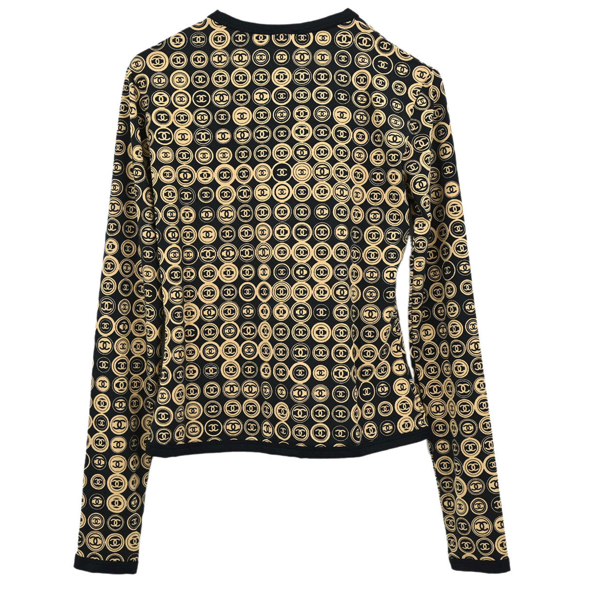 Chanel 2003 Zip Up Top Black Beige #38