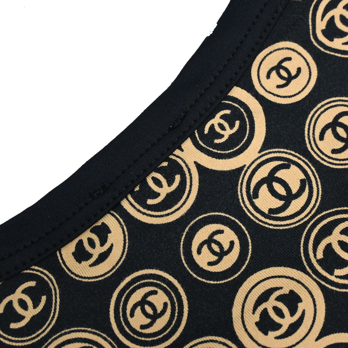 Chanel 2003 Zip Up Top Black Beige #38