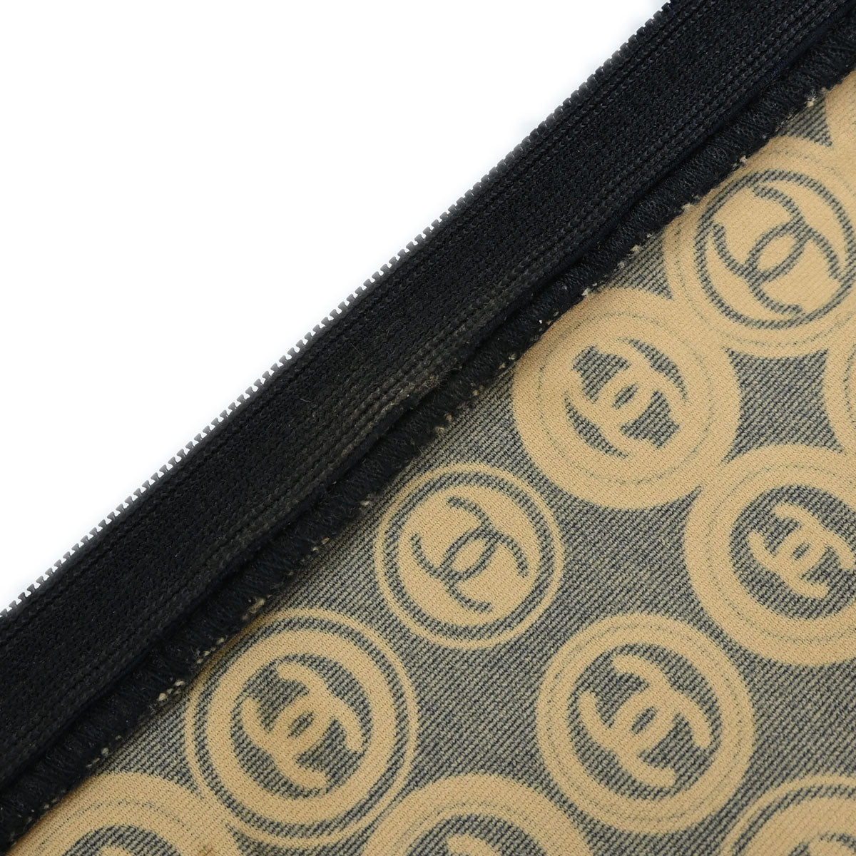 Chanel 2003 Zip Up Top Black Beige #38