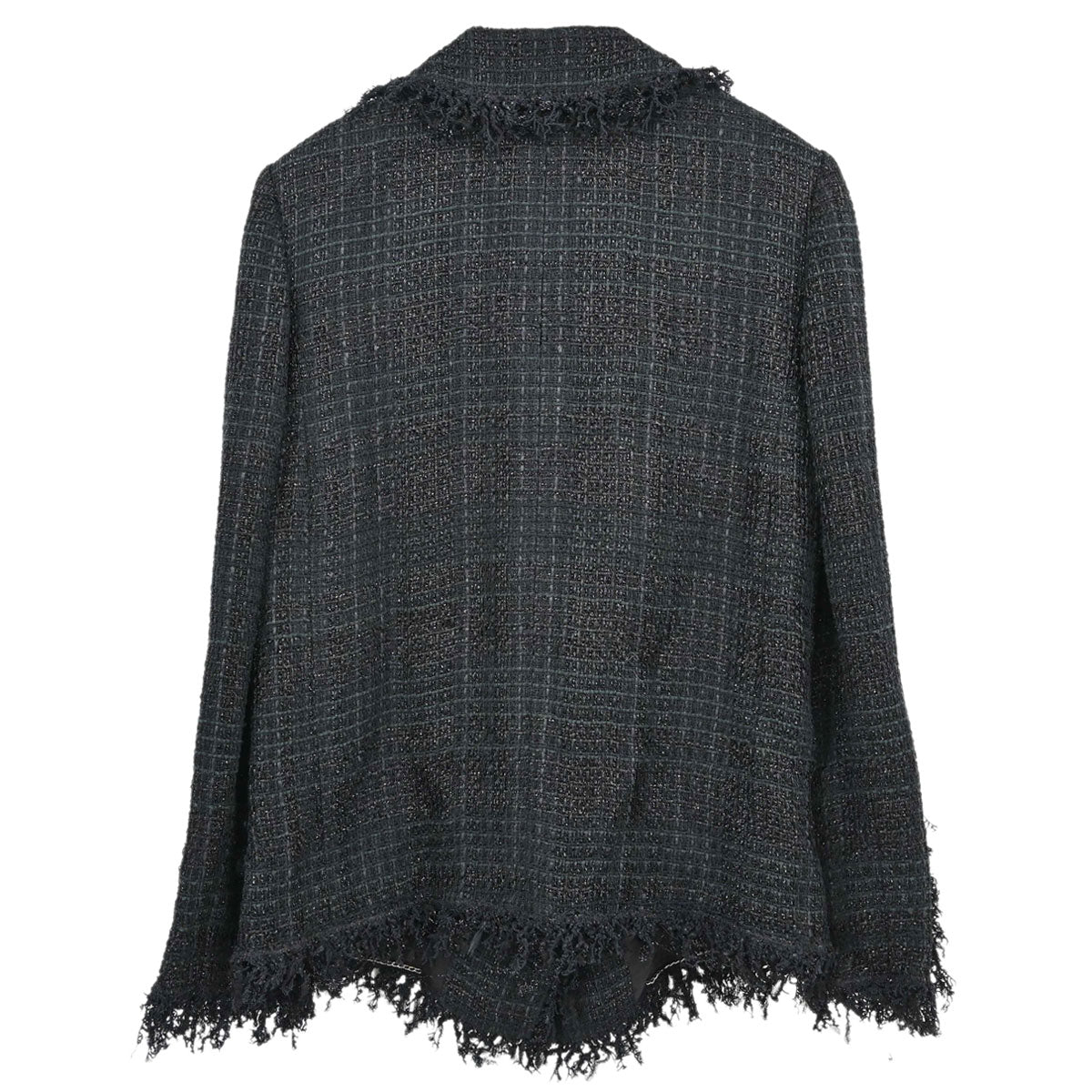 Chanel Single Breasted Jacket Tweed Black