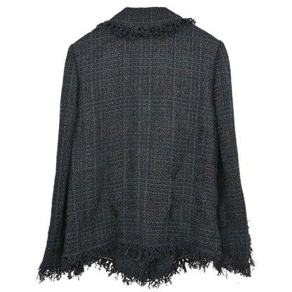 Chanel Single Breasted Jacket Tweed Black
