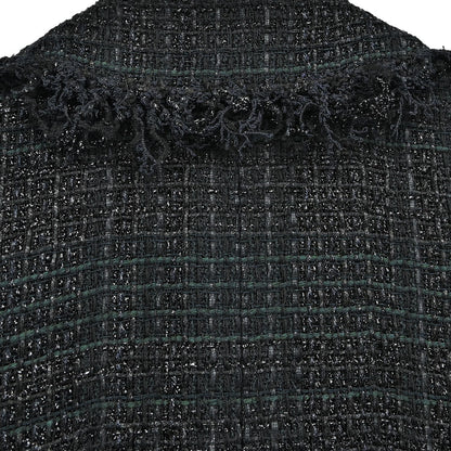 Chanel Single Breasted Jacket Tweed Black