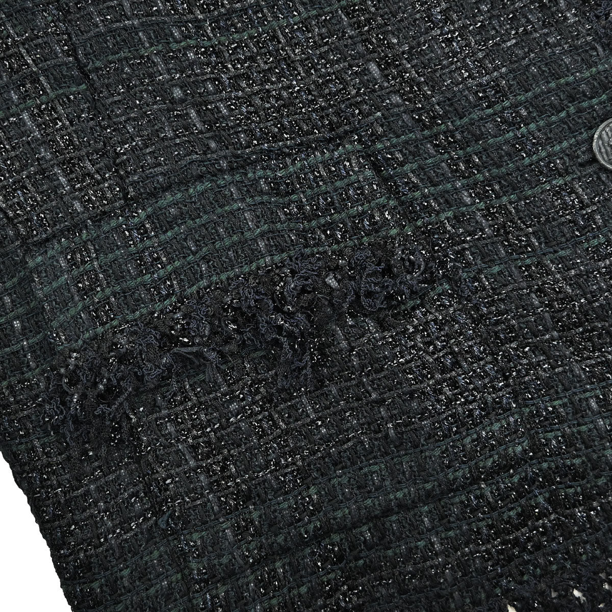 Chanel Single Breasted Jacket Tweed Black