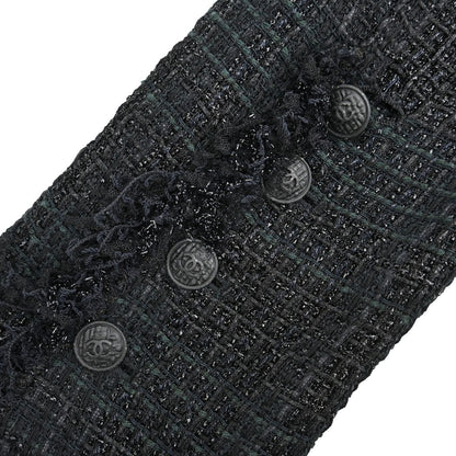 Chanel Single Breasted Jacket Tweed Black