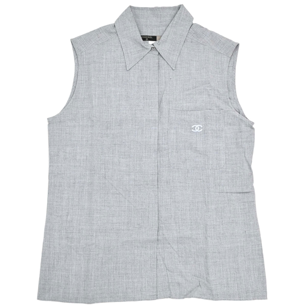 Chanel 1999 Sleeveless Top Gray #38