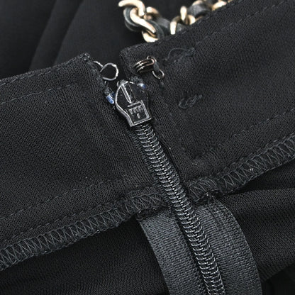 Chanel 1997 Chain Skirt Black #36