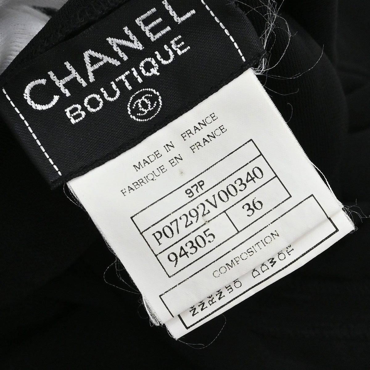 Chanel 1997 Chain Skirt Black #36