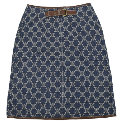 Celine Skirt Macadam Denim Blue #36