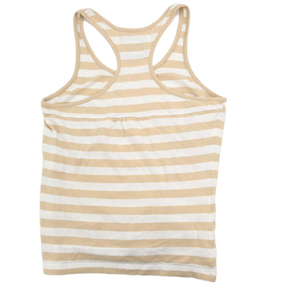 Chanel 2007 Striped Tank Top Beige White #34