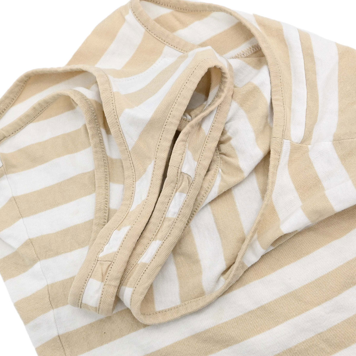 Chanel 2007 Striped Tank Top Beige White #34