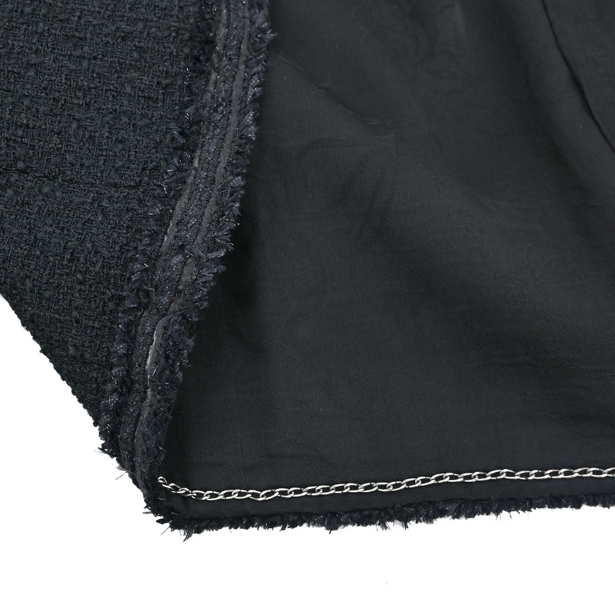 Chanel 2009 Collarless Tweed Jacket Black #38