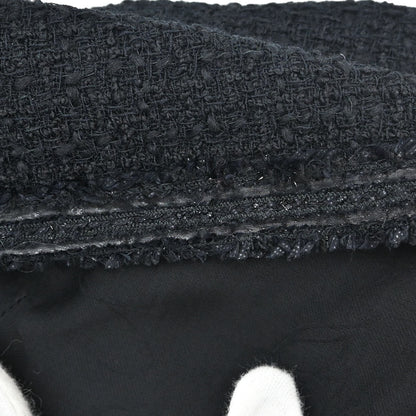 Chanel 2009 Collarless Tweed Jacket Black #38