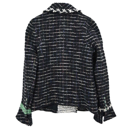 Chanel 2009 Double Breasted Tweed Jacket Black P36833W04384 #44