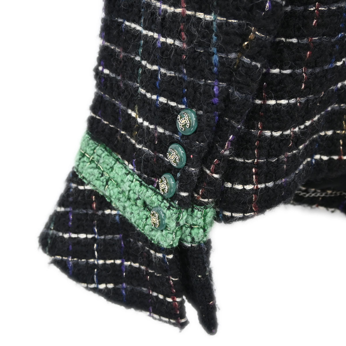 Chanel 2009 Double Breasted Tweed Jacket Black P36833W04384 #44