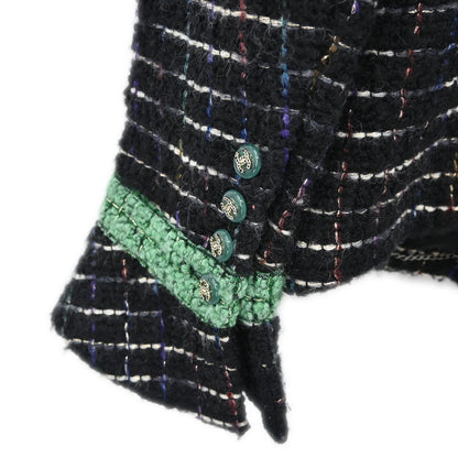Chanel 2009 Double Breasted Tweed Jacket Black P36833W04384 #44