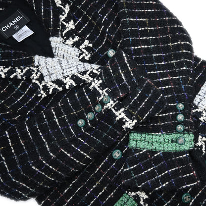 Chanel 2009 Double Breasted Tweed Jacket Black P36833W04384 #44