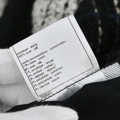 Chanel 2009 Double Breasted Tweed Jacket Black P36833W04384 #44