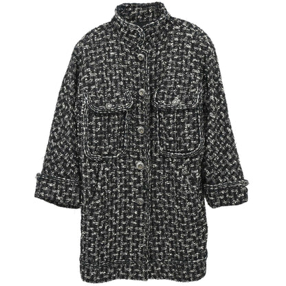 Chanel 2013-2014 Jacket Coat Tweed Black #36