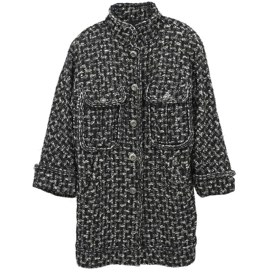 Chanel 2013-2014 Jacket Coat Tweed Black #36