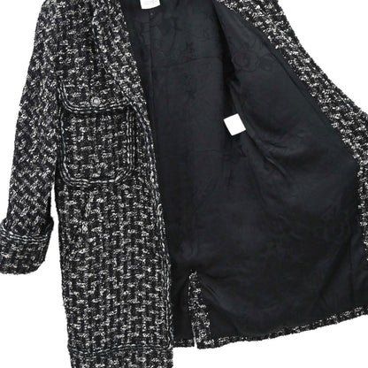 Chanel 2013-2014 Jacket Coat Tweed Black #36