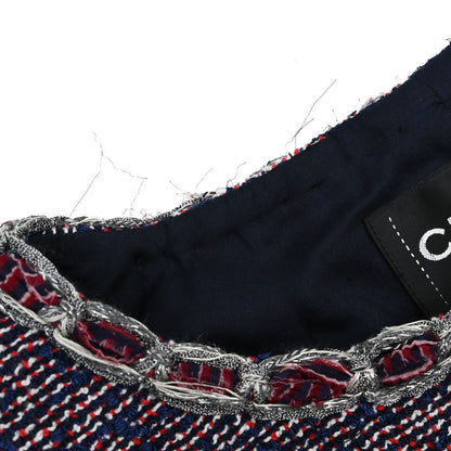 Chanel 2016 Collarless Tweed Jacket Navy #34