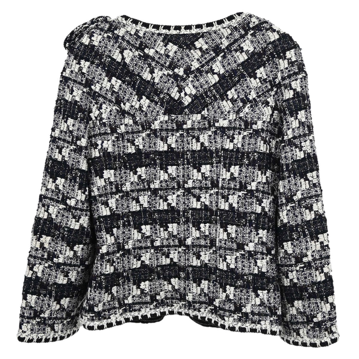 Chanel 2006 Collarless Zip Up Tweed Jacket #38