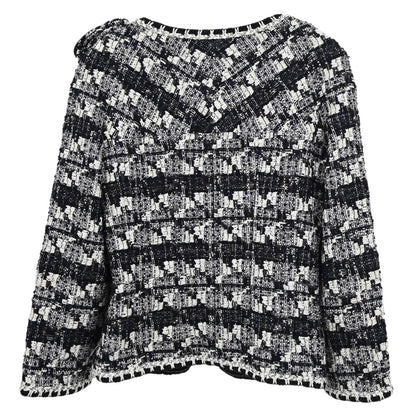 Chanel 2006 Collarless Zip Up Tweed Jacket #38