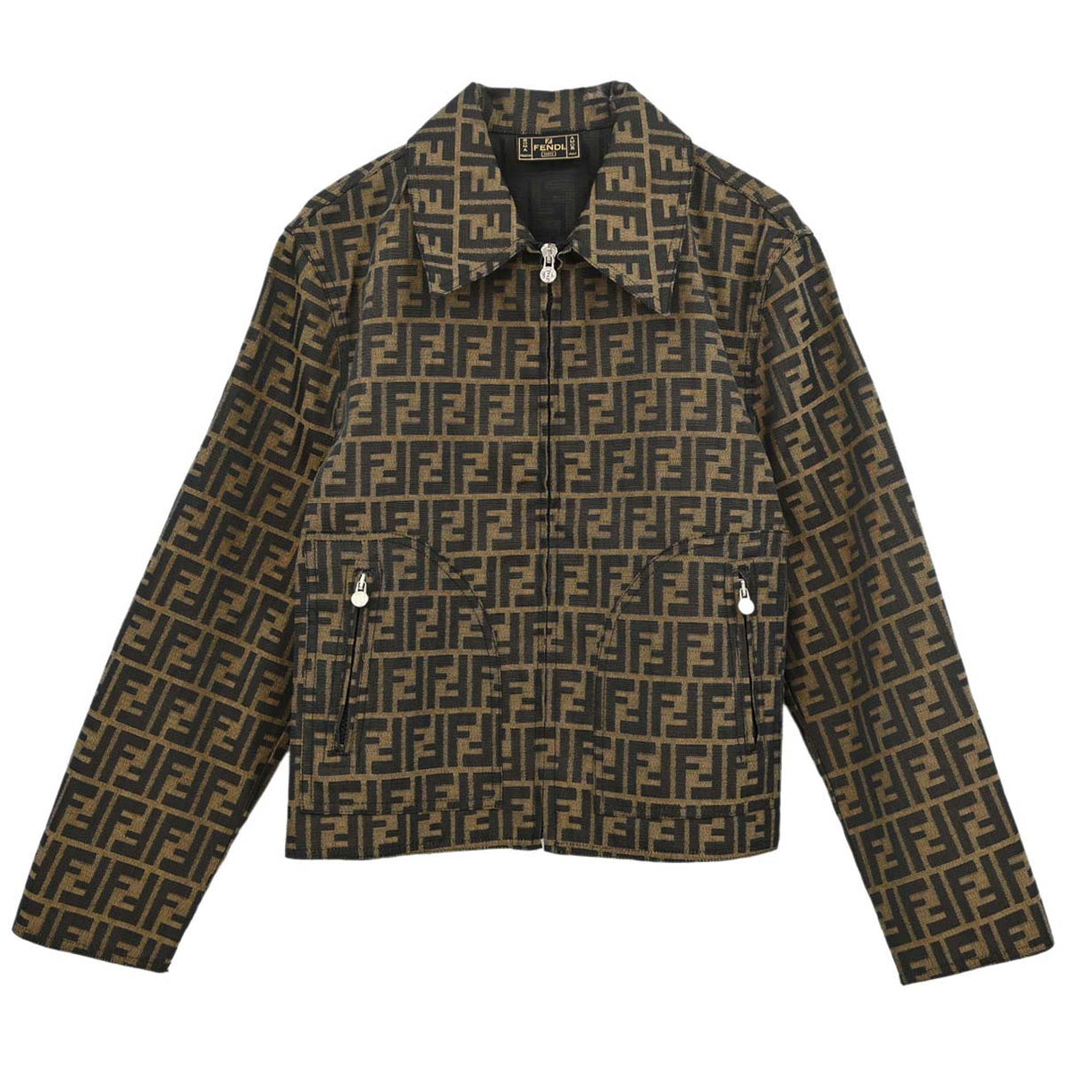 Fendi Zip Up Jacket Zucca Brown #40