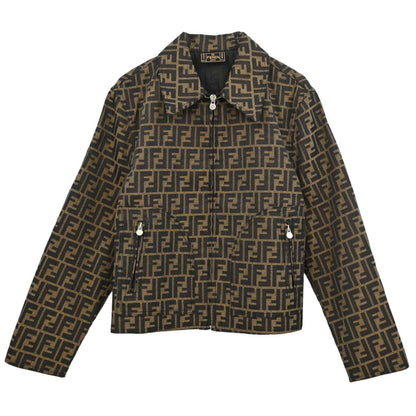 Fendi Zip Up Jacket Zucca Brown #40