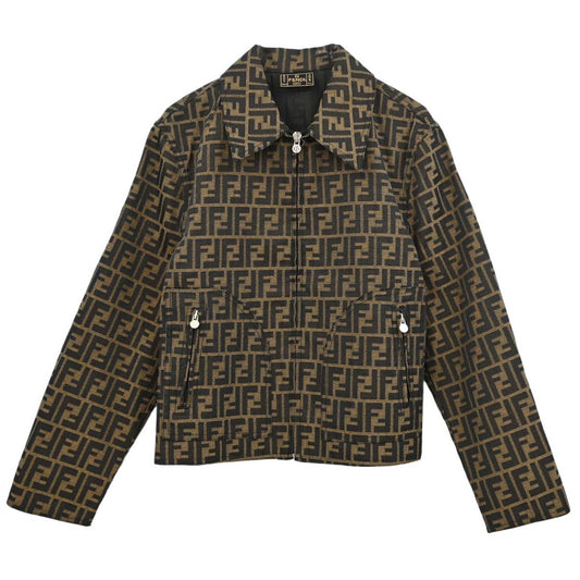 Fendi Zip Up Jacket Zucca Brown #40
