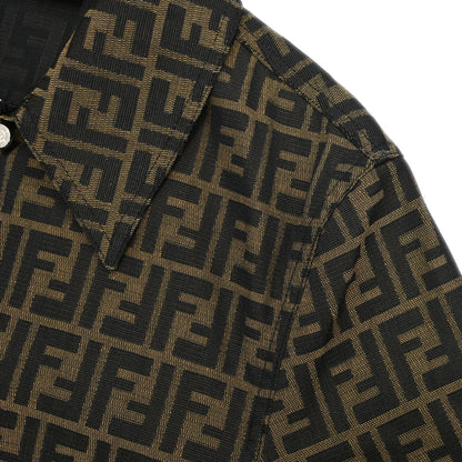 Fendi Zip Up Jacket Zucca Brown #40
