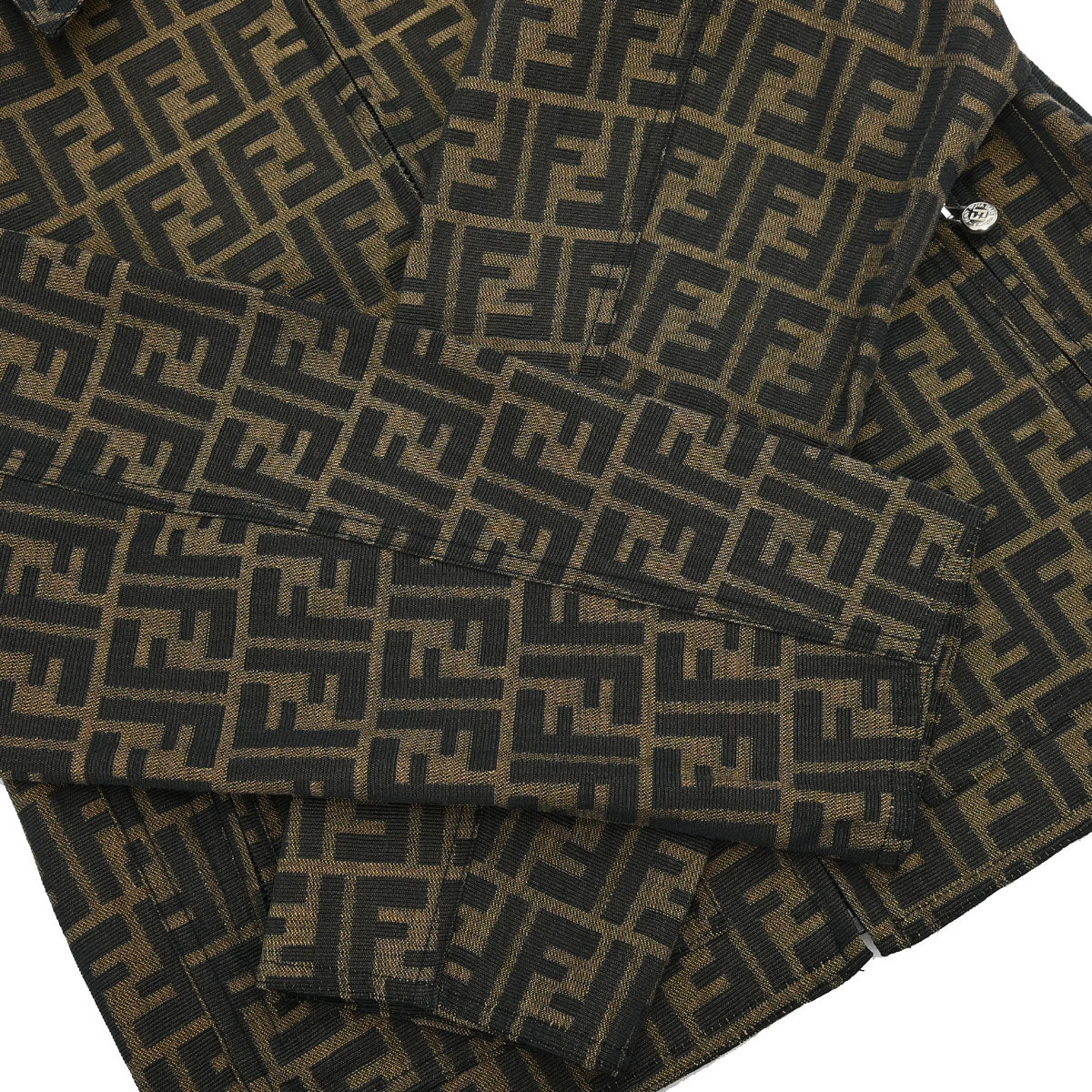 Fendi Zip Up Jacket Zucca Brown #40