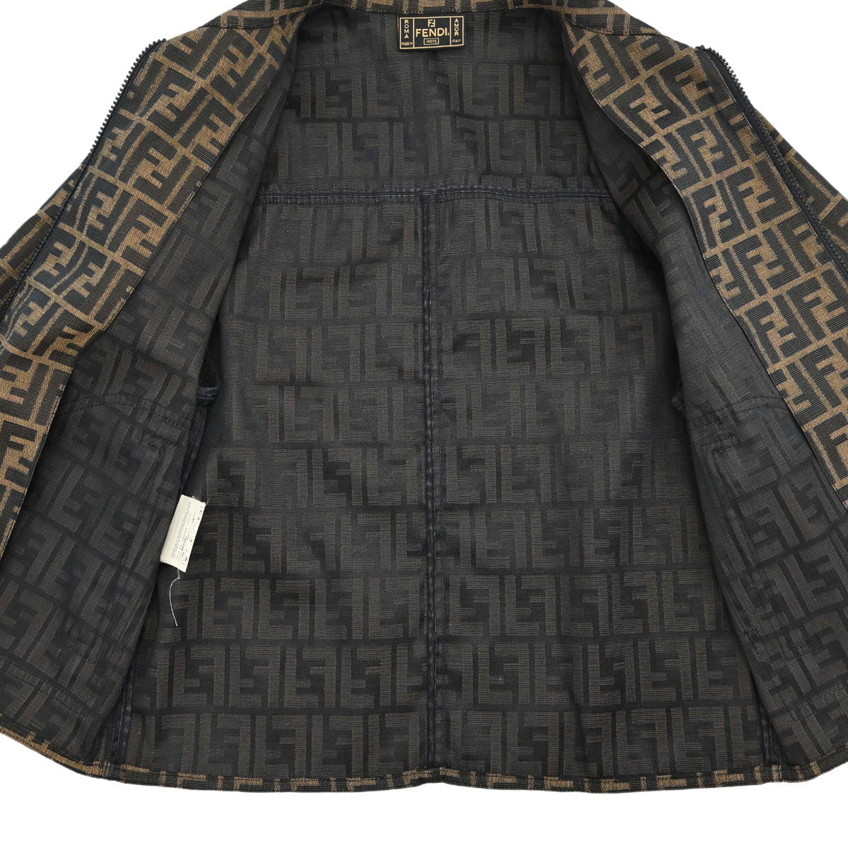 Fendi Zip Up Jacket Zucca Brown #40