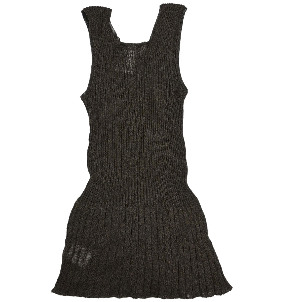 Chanel 1999 Ribbed Dress Brown #38