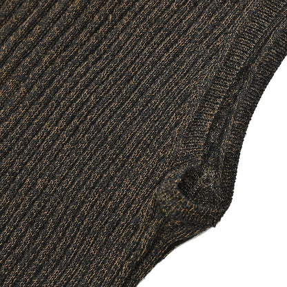 Chanel 1999 Ribbed Dress Brown #38