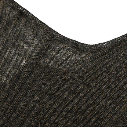 Chanel 1999 Ribbed Dress Brown #38