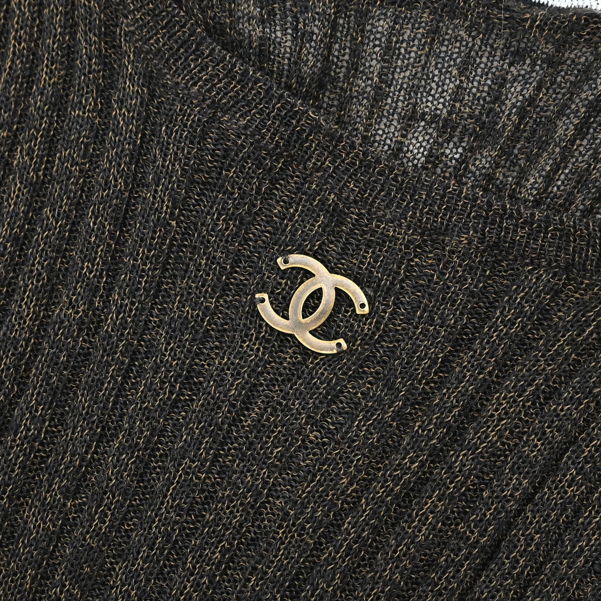 Chanel 1999 Ribbed Dress Brown #38