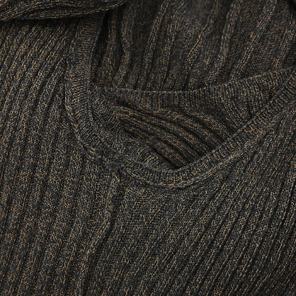 Chanel 1999 Ribbed Dress Brown #38