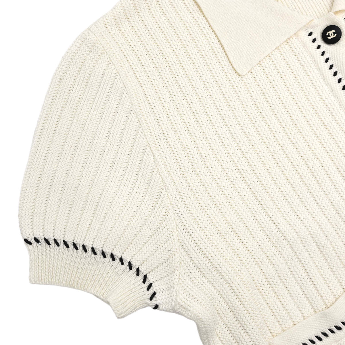 Chanel 1996 Short Sleeve Top White #38
