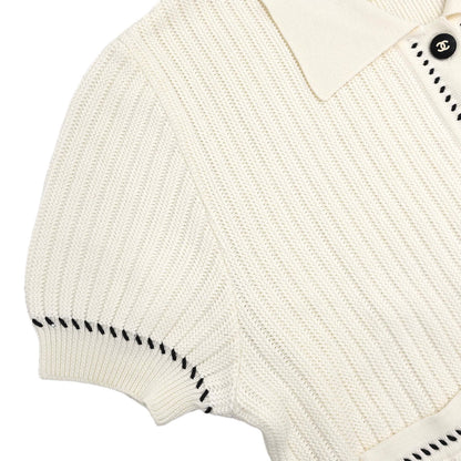 Chanel 1996 Short Sleeve Top White #38