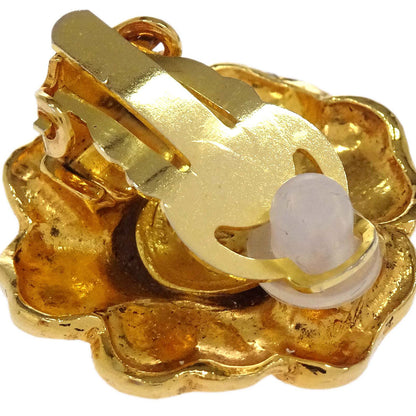 Chanel Gold Camellia Clip-On Earrings
