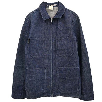 Chanel 1999 Zip Up Denim Jacket Indigo #38