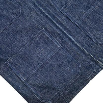 Chanel 1999 Zip Up Denim Jacket Indigo #38