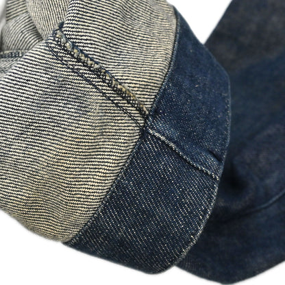 Chanel 1999 Zip Up Denim Jacket Indigo #38