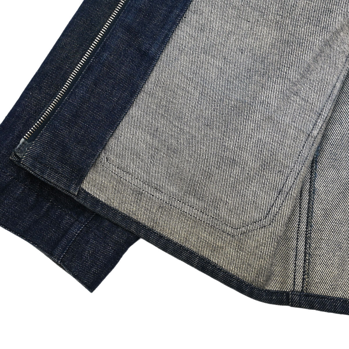 Chanel 1999 Zip Up Denim Jacket Indigo #38
